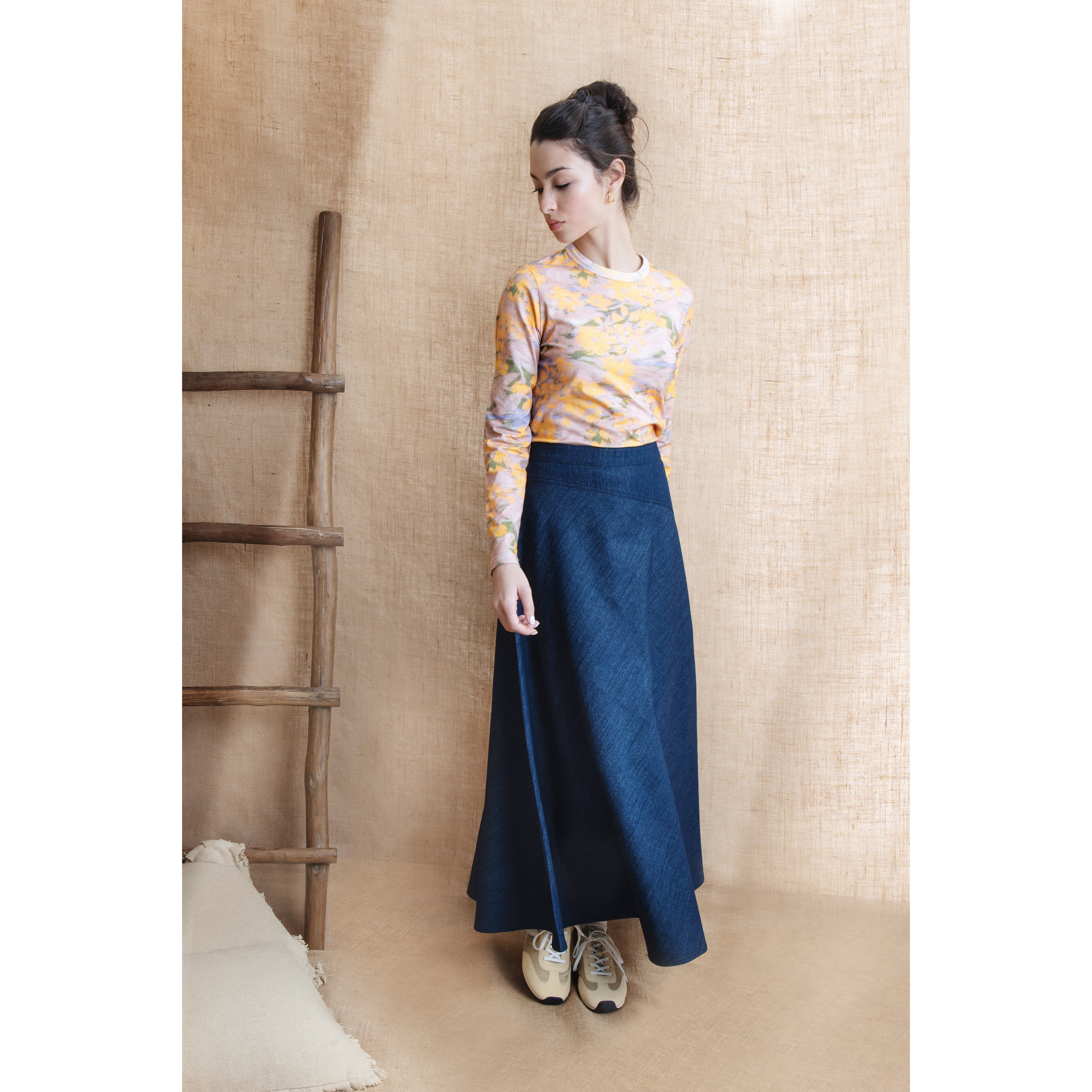 BLUE DENIM CASPIAN SKIRT