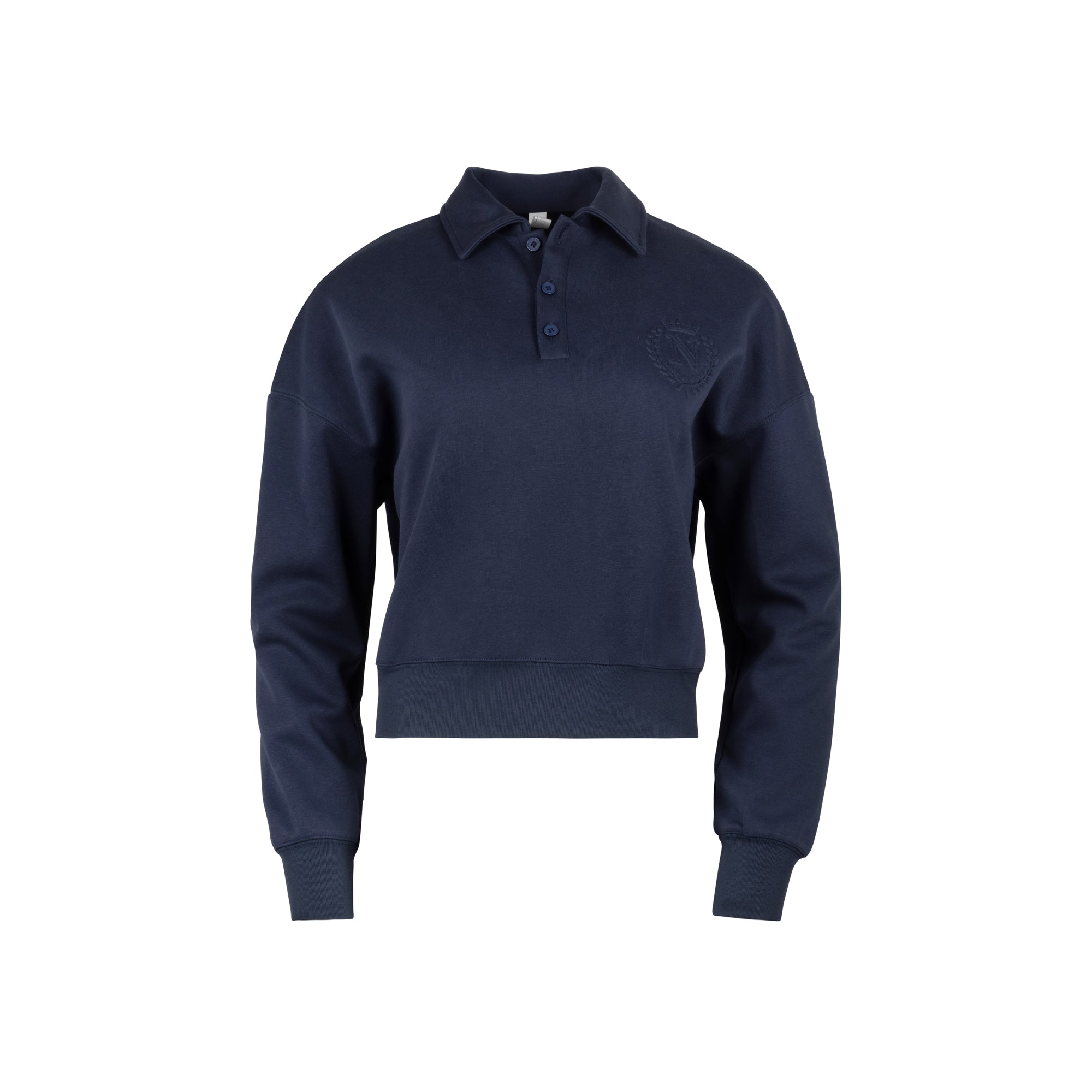 NAVY POLO SWEASHIRT