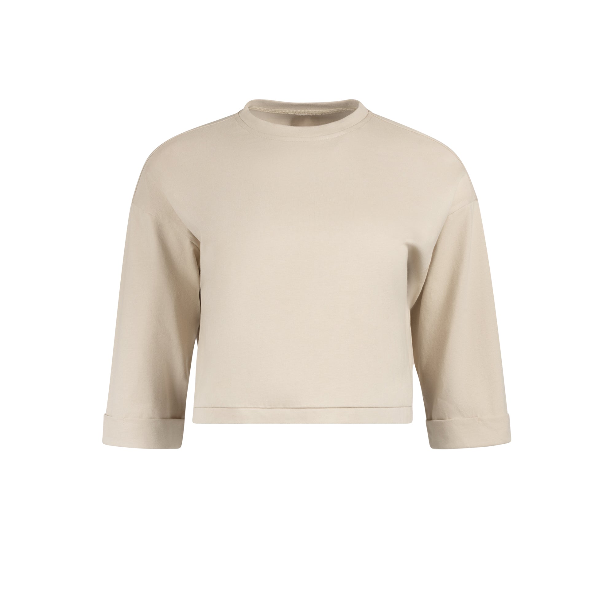 TAN BOXY SIDE SLIT TOP