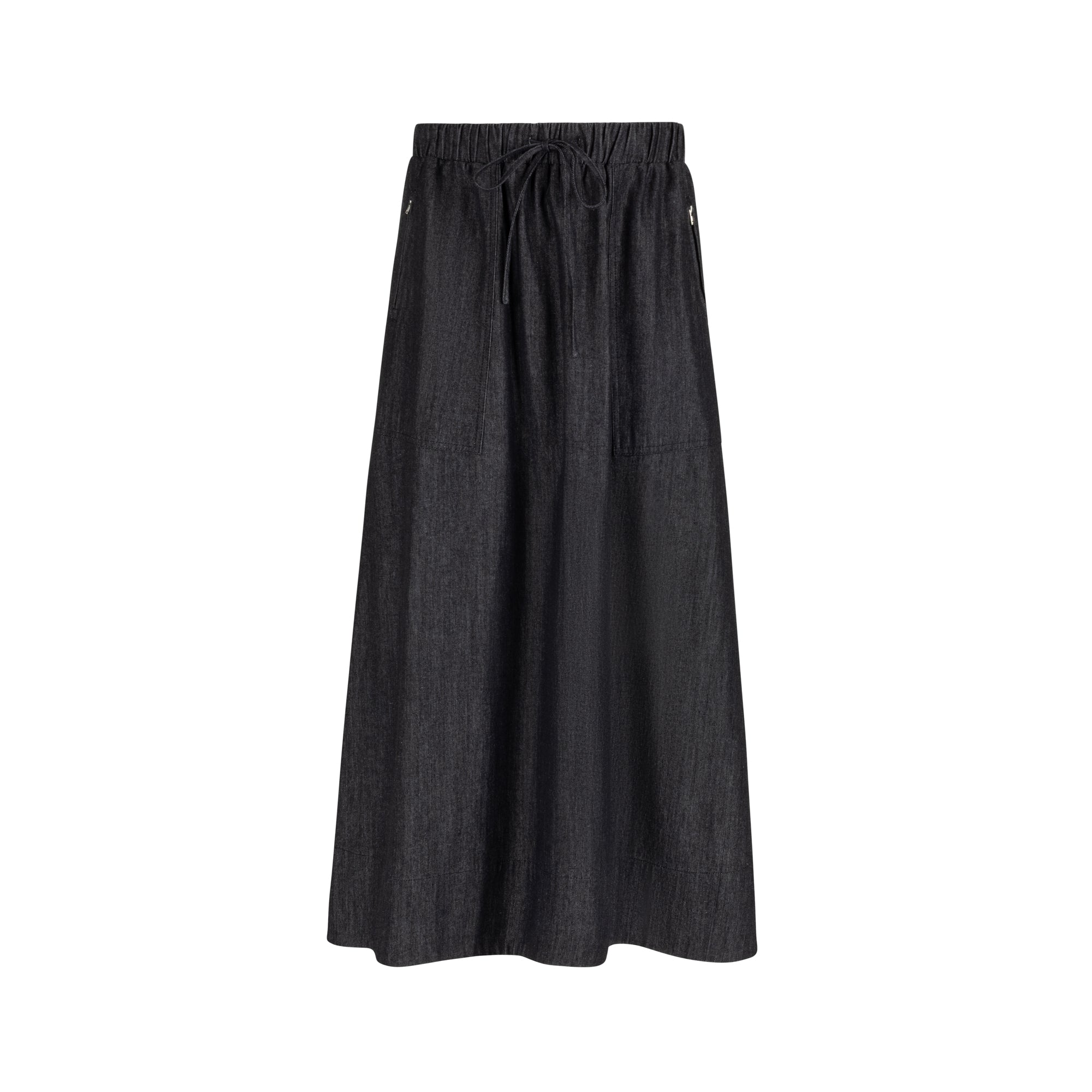 BLACK DENIM FUSION SKIRT