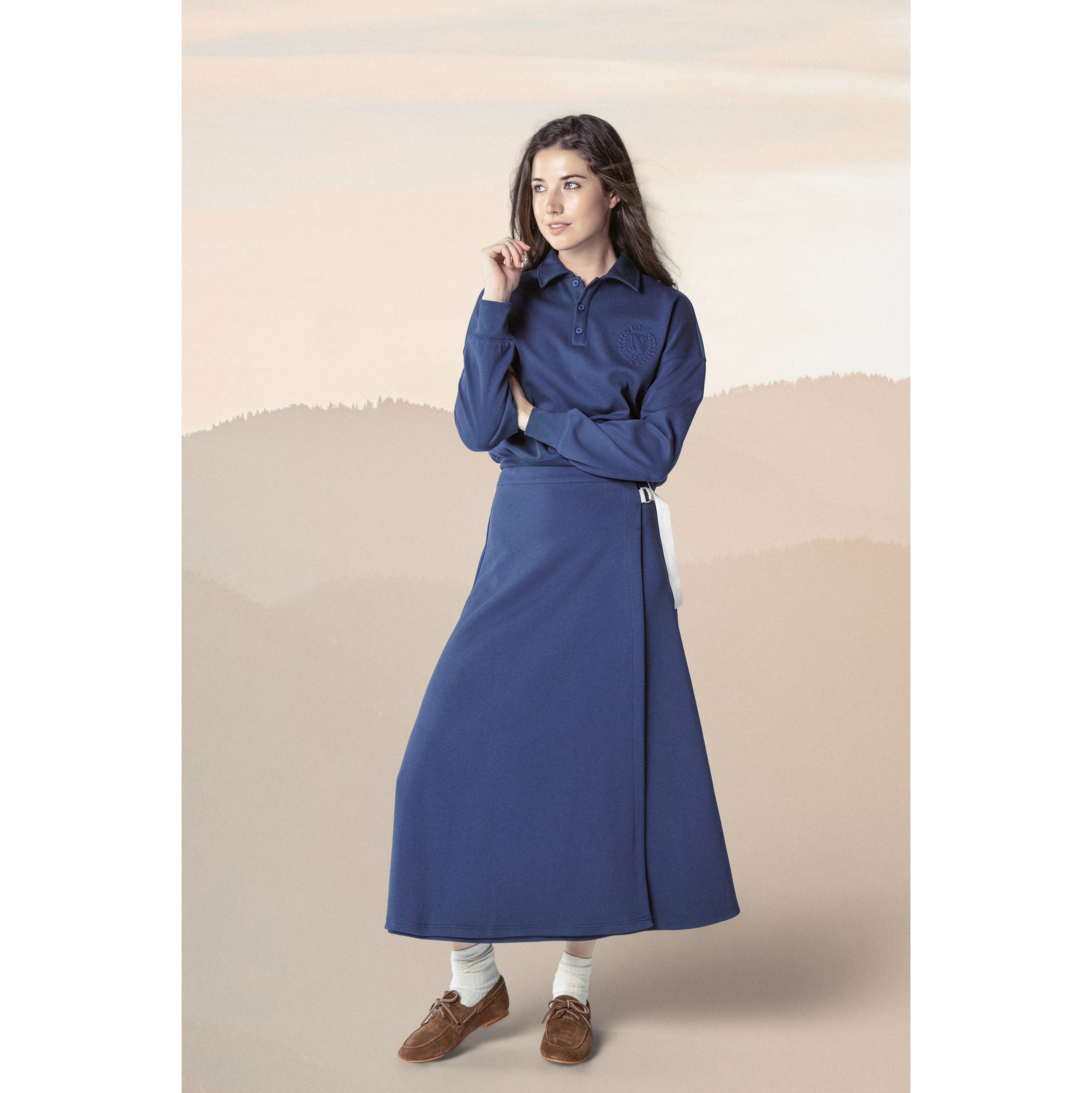NAVY DORIN SKIRT