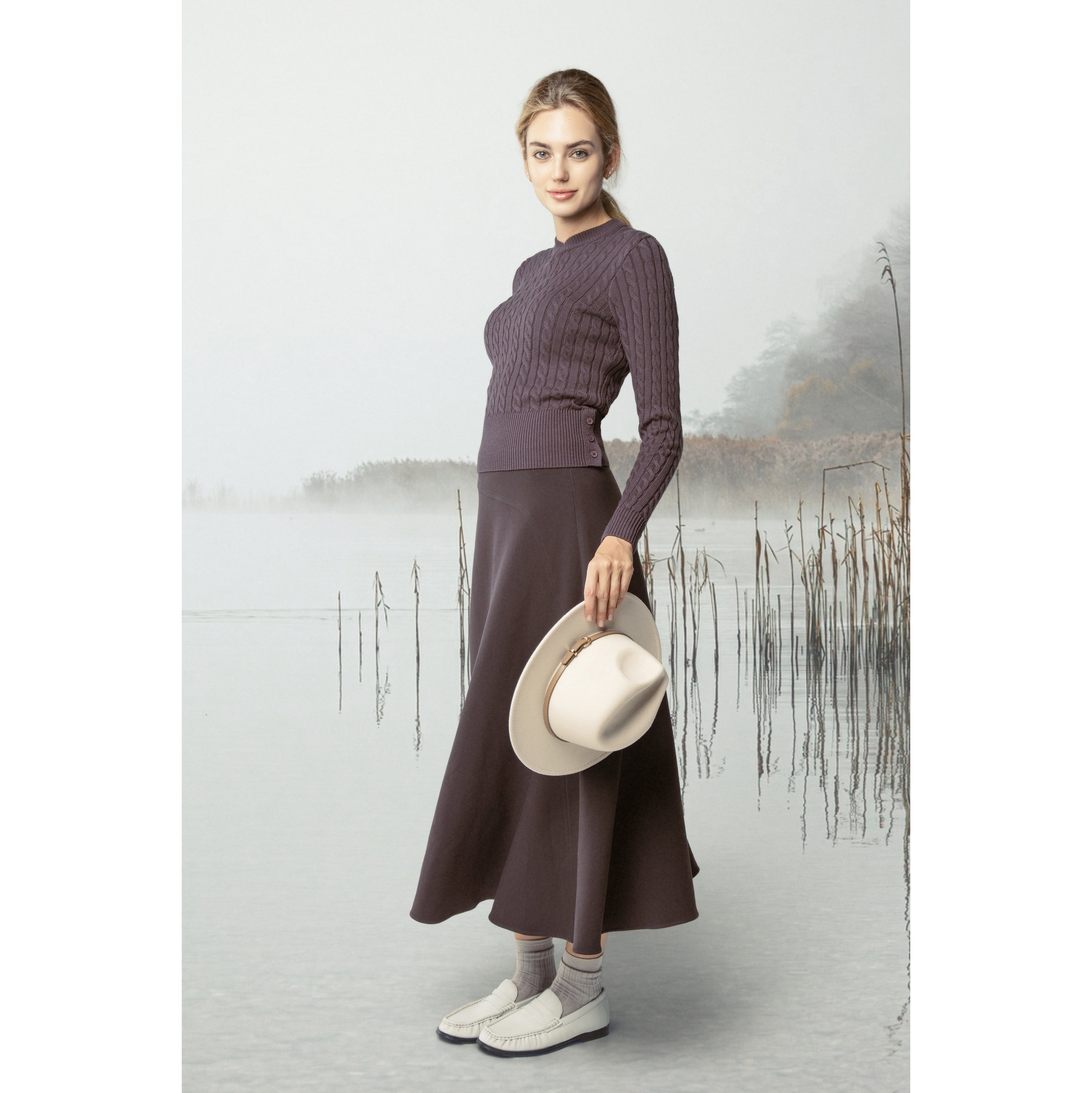 MOCHA CASPIAN SKIRT