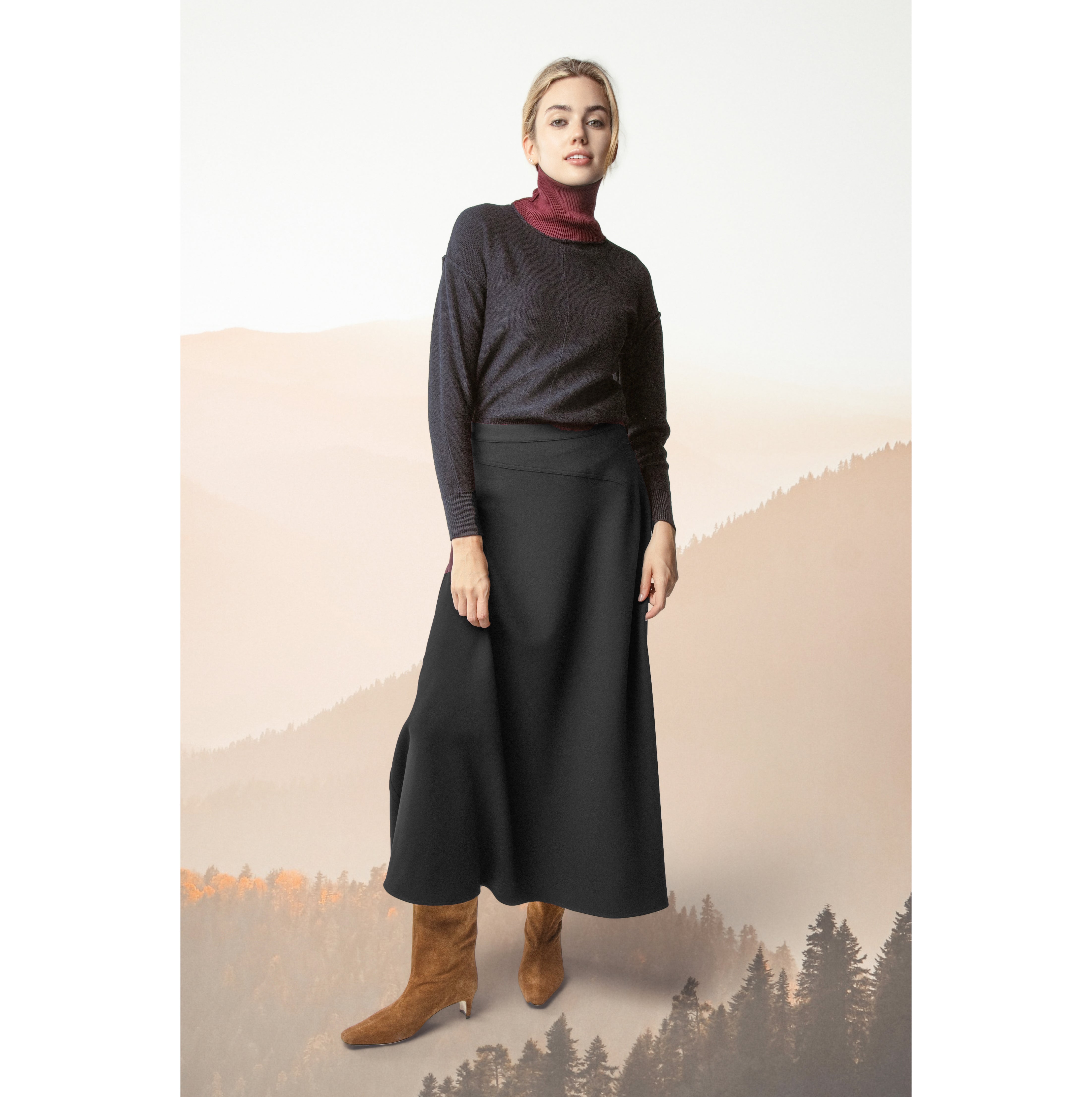 BLACK CASPIAN SKIRT