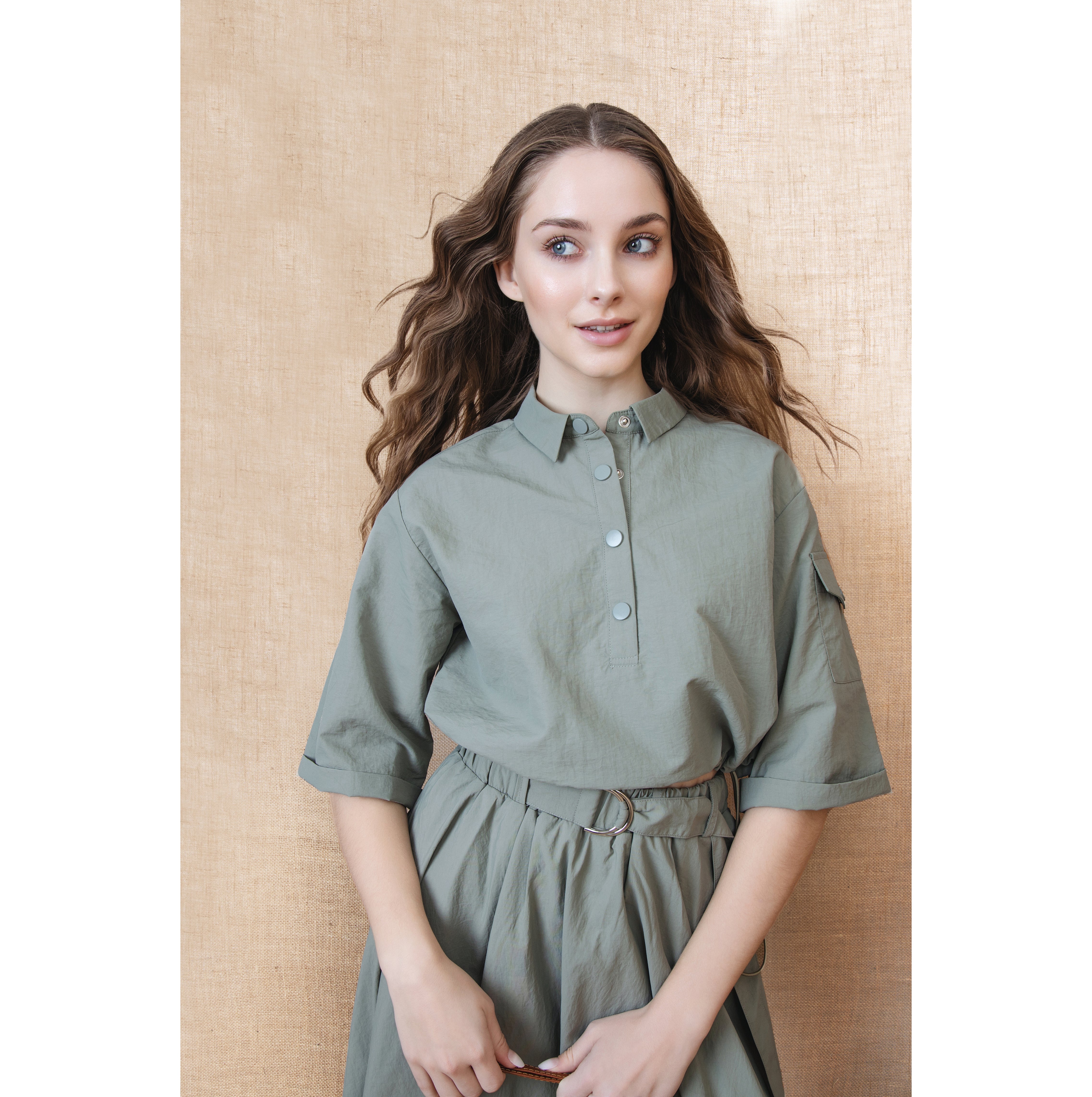 GREEN LYLAH BLOUSE