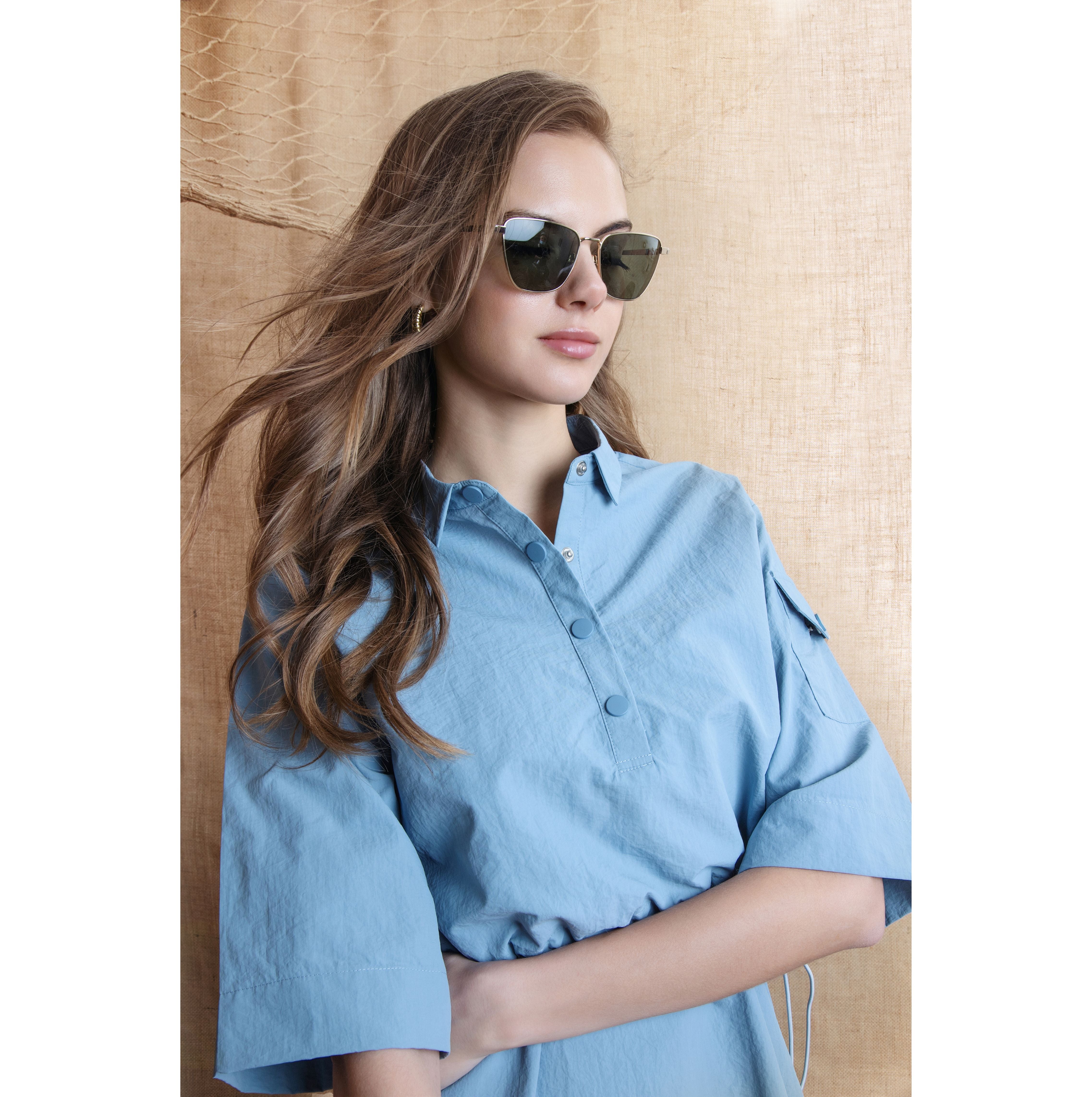 BLUE LYLAH BLOUSE