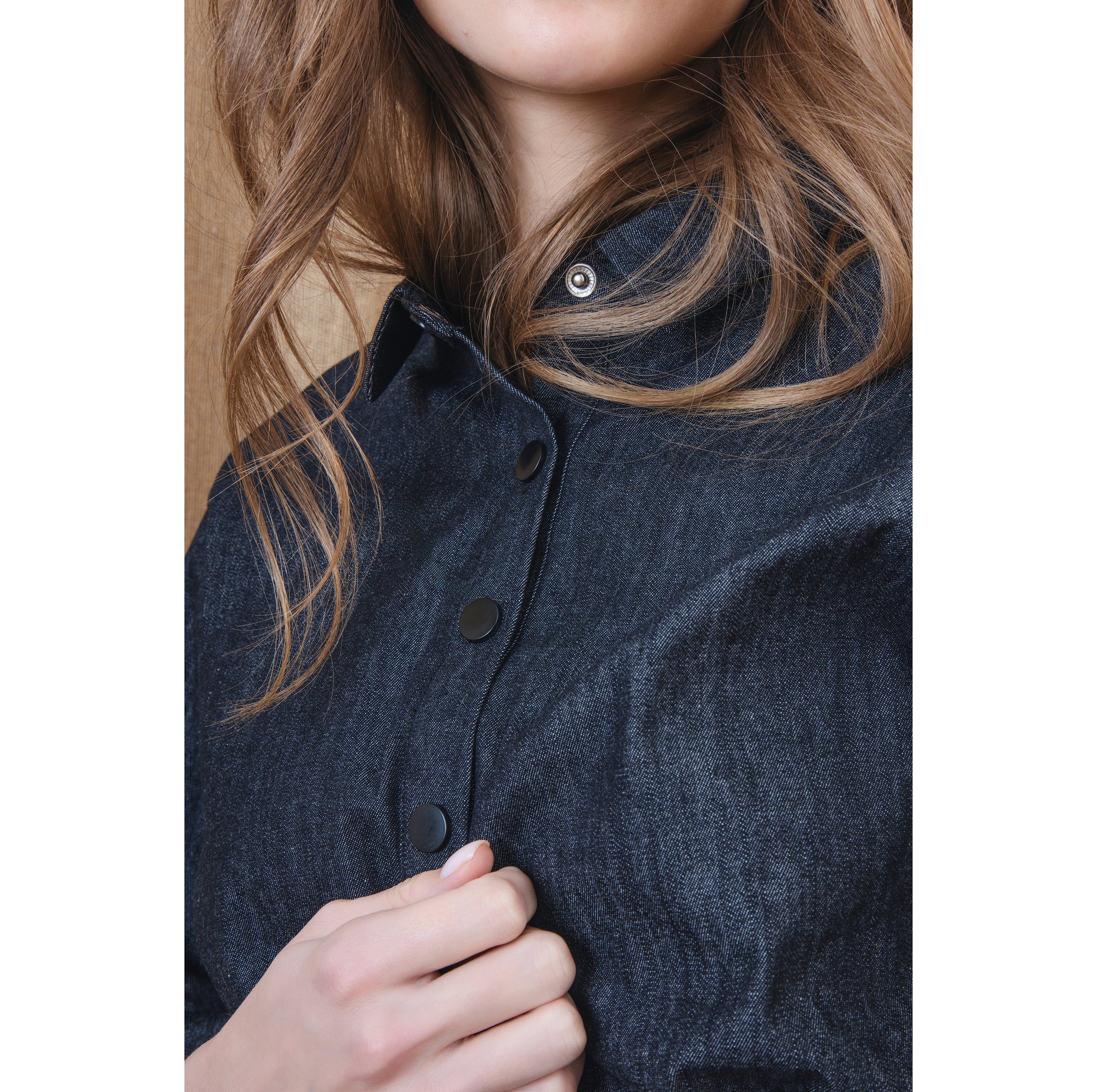 BLACK DENIM LYLAH BLOUSE