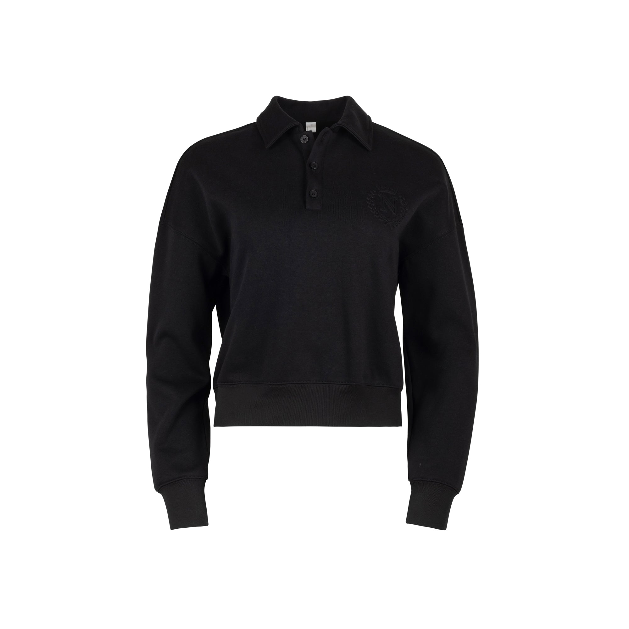 BLACK POLO SWEASHIRT