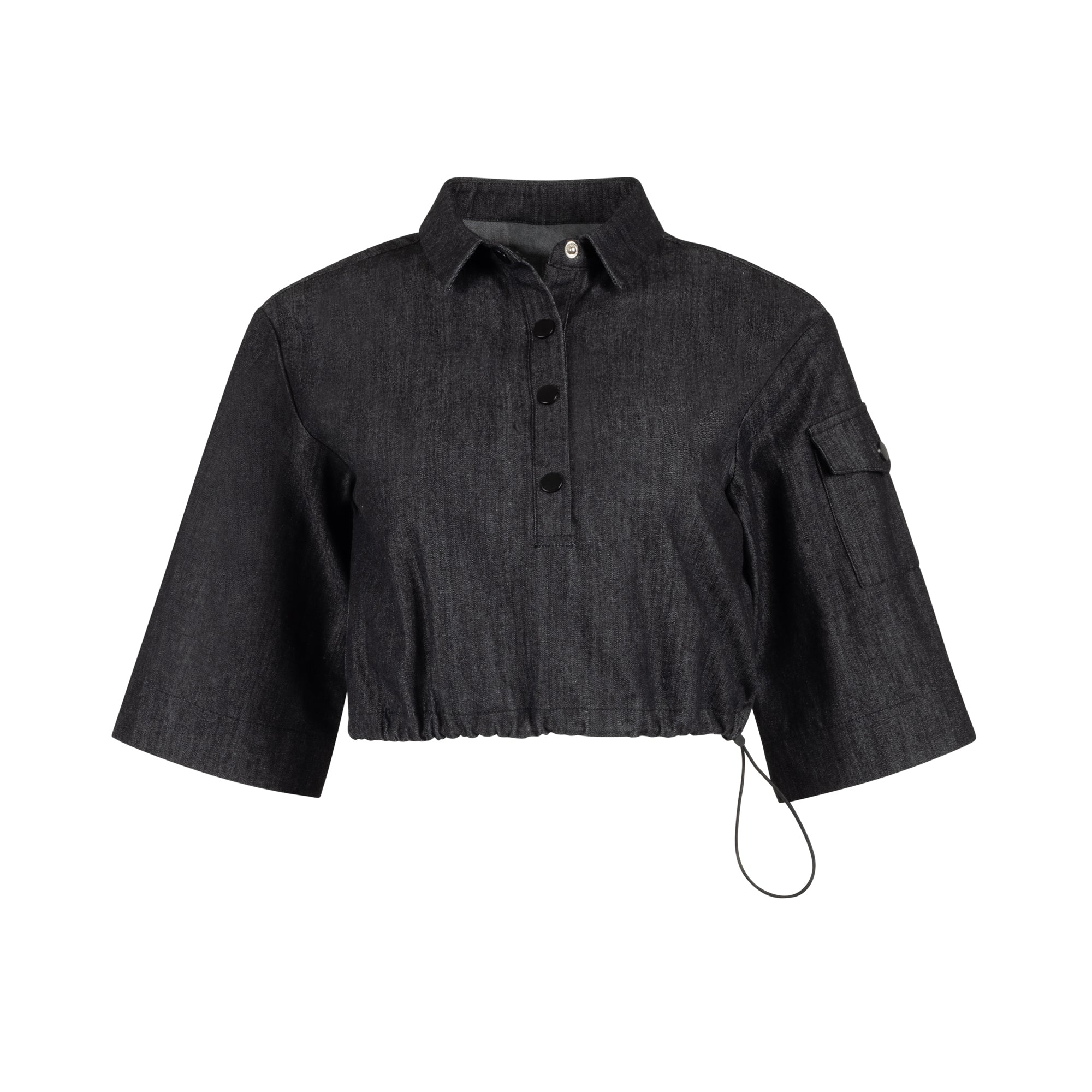 BLACK DENIM LYLAH BLOUSE