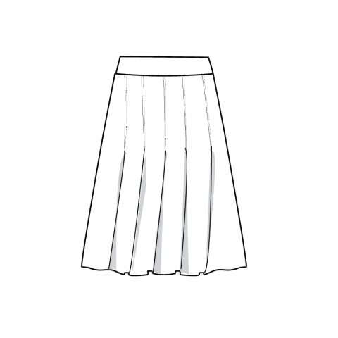 WINE SUEDE CORD PLEATED SKIRT
